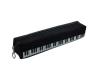 Pencil Case - Black Squared Oblong with Piano Keys