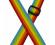 Colonial Leather Printed Ukulele Strap - Rainbow