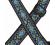 Colonial Leather Jacquard Ukulele Strap - Blue Trumpet Flower