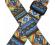 Colonial Leather Jacquard Ukulele Strap - Hour Glass Blue & Orange