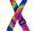 Colonial Leather Rag Ukulele Strap Multi-Coloured Tie Dye