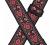 Colonial Leather Jacquard Guitar Strap Pink Trumpet Flowers