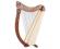 Troubadour Harp 22 string Carved w/Bag