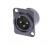 Leem 3 Pin Male XLR Panel Mount Socket Black