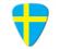 World Flag Series Guitar Pick - Sweden