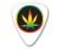 Themed Series Reggae Guitar Picks - Rainbow Pot Leaf