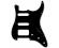 Pickguard S-Type 3 Ply Black GT HSS