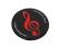 Badge - Black with Red Clef