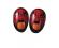 Egg Shakers Wood - Painted Face Red