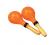 Maracas - Plastic Orange Moulded Plastic Wood Handle