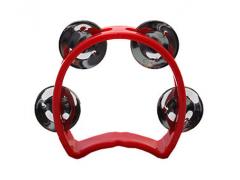 Tambourine Kids Halfmoon 4 Jingles Red