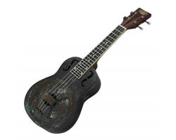 Bourbon Street Bell Brass Resonator Ukulele Copper Rust with Pickup