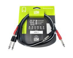 Leem 1.5m Interconnect Cable (2 x 1/4" Mono Plugs - 2 x RCA Jacks