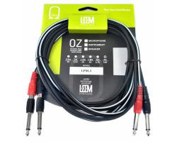 Leem 3m Interconnect Cable 2 x 1/4" Mono Plugs - 2 x RCA Jacks