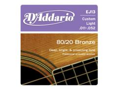 D'Addario 80/20 Bronze 11-52 Custom Light - EJ13