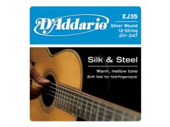 D'Addario Silk & Steel 12 String 11-47 Light EJ35