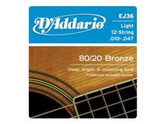 D'Addario 80/20 12 String 10-47 Light EJ36