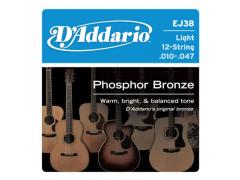 D'Addario Phosphor Bronze 12 String 10-47 Light - EJ38