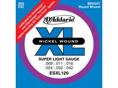 D'Addario XL 9-42 Super Light Double Ball End Set - ESXL120