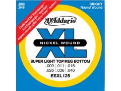 D'Addario XL 9-46 Super Light Reg. Bot. Double Ball End Set - ESXL125