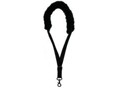 Colonial Leather Sax Strap Animal Fur - Black