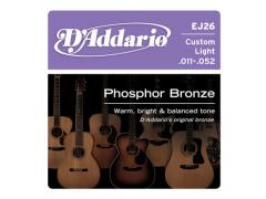 D'Addario Phosphor Bronze 11-52 Custom Light - EJ26