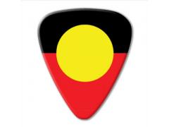 World Flag Series Guitar Pick - Australian Aboriginal Flag