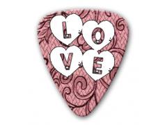 Themed Series Love Guitar Picks - Pink Love