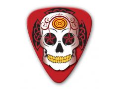 Themed Series Sugar Skull Guitar Picks - Red Skull