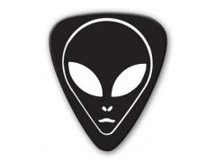 Themed Series Alien Guitar Picks - Black & White Alien