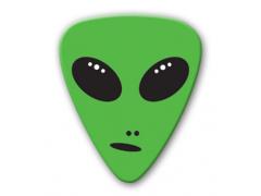 Themed Series Alien Guitar Picks - Green Alien Face