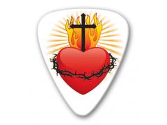 Themed Series Christian Guitar Picks - Heart & Cross