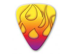 Themed Series Flame Guitar Picks - Yellow Flame