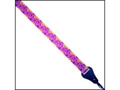 Colonial Leather Printed Ukulele Strap Hibiscus Purple