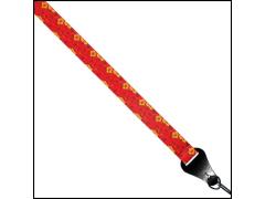 Colonial Leather Printed Ukulele Strap Hibiscus Red