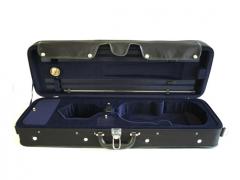 Violin Case - Oblong Hill Style Lightweight Black Exterior 1/2