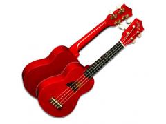 Eddy Finn EF-3-SRD Basswood Soprano Ukulele Red