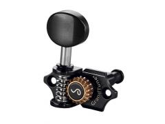 Schaller Grandtune Ukulele Machine Heads Black Chrome/Ebony