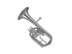 Wisemann Eb Tenor Horn (Alto Horn) Silverplated