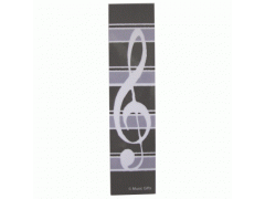 Bookmark Clefs & Stripes Grey