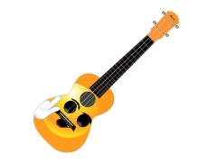 Kealoha Graphic Concert Ukulele 24-49 - Yellow Face