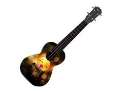 Kealoha Graphic Concert Ukulele 24-45 - Yellow Face Lipstick