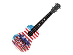 Kealoha Graphic Concert Ukulele 24-9 - USA Flag Skull