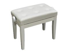 Piano Bench Adjustable White