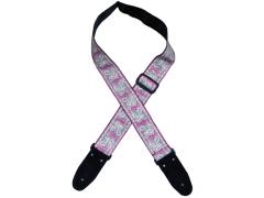 Colonial Leather Jacquard Guitar Strap Pale Pink