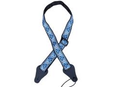 Colonial Leather Jacquard Ukulele Strap - Blue Aztec