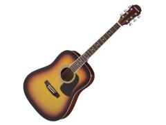 Aria Acoustic Dreadnought Guitar Brown Sunburst