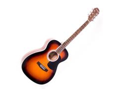 Aria Folk Acoustic Guitar Brown Sunburst Finish