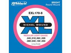 D'Addario XL Long Scale Bass 8 String 45-100 EXL170-8