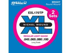 D'Addario XL Long Scale Bass 45-100 Twin Pack - EXL170TP